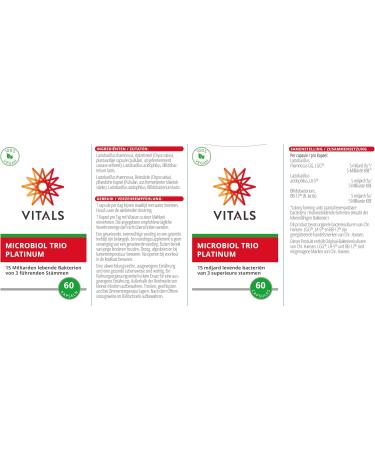 Buy Vitals Microbiol Trio Platinum 60 Capsules - High Dose Probiotics with 15 Billion Living Bacteria | International Shipping Available - Buy Online on GoSupps.com