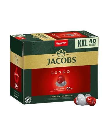 Jacobs Lungo Classico Coffee Capsules Megapack XXL - 200 Nespresso Compatible Capsules (Intensity 6) | Limited Time Offer - Buy Online on GoSupps.com