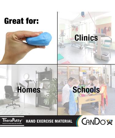 CanDo TheraPutty Standard Hand Exercise Putty - Firm 4oz | Rehabilitation, Occupational Therapy, Hand Strengthening | Improve Motor Skills, Stress Relief - Buy Online on GoSupps.com