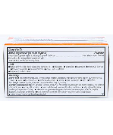 Quality Choice Ibuprofen 200 mg Liquid Gels 40 Count Easy to Swallow Pain Reliever and Fever Reducer for Headache Toothache Backache Menstrual Cramps Muscle Aches Minor and Pain - Buy Online on GoSupps.com