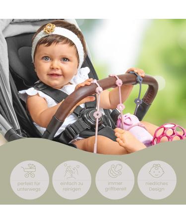Buy Boby's Cup Catcher Baby 2 Pack | BPA-Free Stroller Toy Chain & Stretchy Cup Holder Strap | Sage/Dark Gray | Perfect Baby Accessories for Cups & Pacifiers - Buy Online on GoSupps.com
