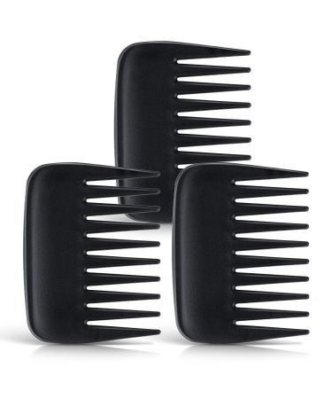 TIESOME Portable Wide Tooth Comb 3 Pcs Anti Static Hair Comb No Handle Detangling Comb Styling Shower Comb Curly Hair Combs for Women Men Barber Salon