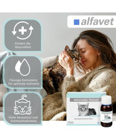 alfavet ReConvales Tonicum Cat Dietary Food Supplement Stimulating the Appetite for Convalescence and in Cases of Underweight 3 x 45 ML - Buy Online on GoSupps.com