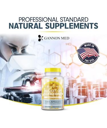 GANNON MED Vitamin D Supplement 5000 IU - 500 Softgel Family Pack | Bone & Muscle Support | Immune Health | Made in USA | Non-GMO - Buy Online on GoSupps.com