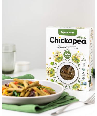 Chickapea Lentil Kale and Spinach Pasta - High Protein Organic Penne - Gluten Free, Non-GMO, Vegan Pasta - 8 oz (Pack of 6) - Buy Online on GoSupps.com
