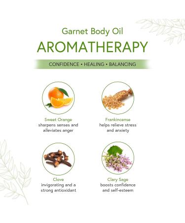 Honeybee Gardens Crystal Infused Body Oil Rollerball, Garnet, Organic, Moisturizing, Non-Greasy, for All Skin Types, 2 Fl Oz rbgarnet 0.34 Fl Oz (Pack of 1) - Buy Online on GoSupps.com