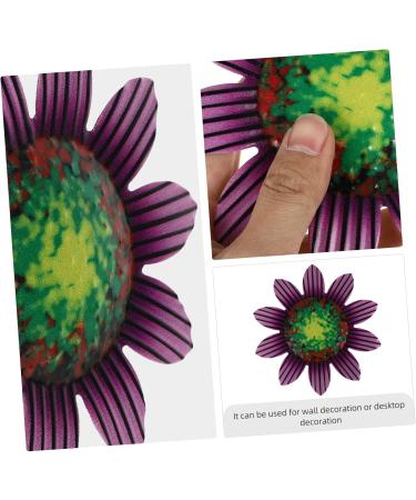 Alipis Wrought Iron Flowers Home Decor Vintage Decor Wall Flower Hanging Adornment Ornaments Office Outdoor 14x14cm Purple - Buy Online on GoSupps.com