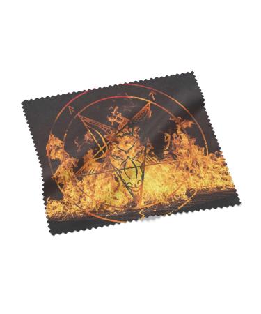 Urban Backwoods Baphomet Pentagram Sign Microfiber Cloth Glasses Cleaning Cloth