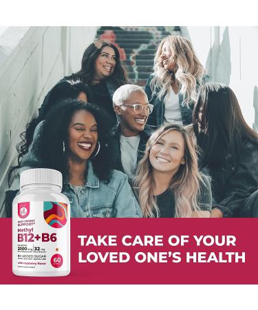 Dr. Moritz Vitamin B6 B12 Gummies - Sugar-Free Vegan Formula with 2000mcg Methyl B-12 and 32mg B-6 - Raspberry Flavor Chewable Vitamina for Adults & Kids - Buy Online on GoSupps.com