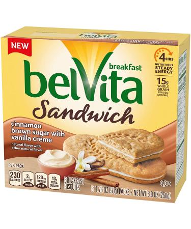 Belvita Breakfast Biscuit Sandwiches - Cinnamon Brown Sugar & Vanilla Creme  6 Pack - Buy Online on GoSupps.com