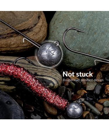 THKFISH Ball Jig Heads 1/2oz 3/8oz 1/4oz 1/6oz - 10pcs - Lead Head Fishing Jigs for Crappie, Walleye, Bass, Trout - Saltwater Freshwater Swimbait Jig Heads - Buy Online on GoSupps.com