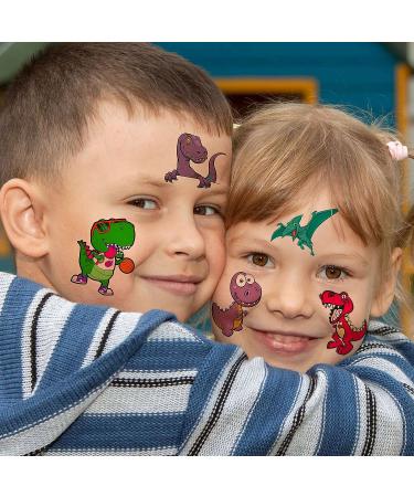 50 PCS 3D Dinosaur Temporary Tattoos for Kids - Fun T-Rex Fake Face Tattoo Sticker Set for Children's Party Favors - Small Dino Tattoos for Girls & Boys Birthday Gifts - Buy Online on GoSupps.com