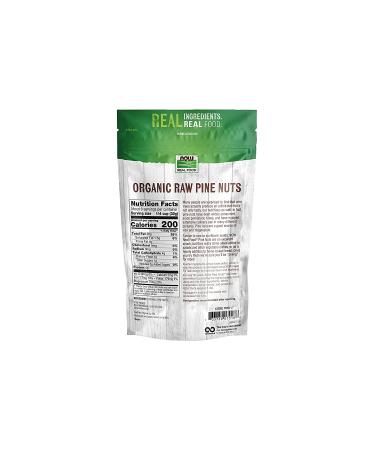 Now Foods Organic Pine Nuts Raw 8 oz - Healthy Real Food Snack - Buy Online on GoSupps.com