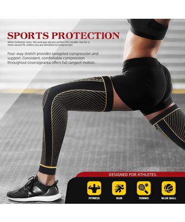 Buy SKDK Copper Full Leg Sleeves - Long Compression Knee Sleeves for Men & Women | Arthritis Cycling Basketball & Football Support | Reduce Varicose Veins & Swelling - XXX-Large (1 Pair - Buy Online on GoSupps.com