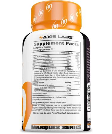 Axis Labs Xtract High-Definition Diuretic | Reduce Bloating, Promote Rapid Water Loss | Competition Strength for Men and Women | 80 Capsules - Buy Online on GoSupps.com