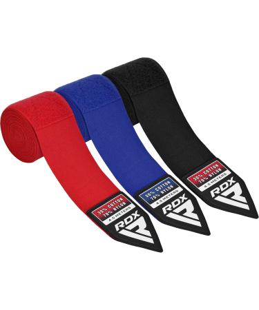 RDX 4.5m Professional Boxing Bandages 3 Pairs of Elastic Hand Wraps for MMA Muay Thai & Kickboxing | Perfect for Men & Women - Buy Online on GoSupps.com