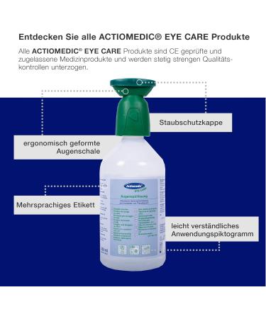 Buy Actiomedic Eyewash Bottle 500ml - Sodium Chloride Solution 0.9% | International Shipping Available - Buy Online on GoSupps.com