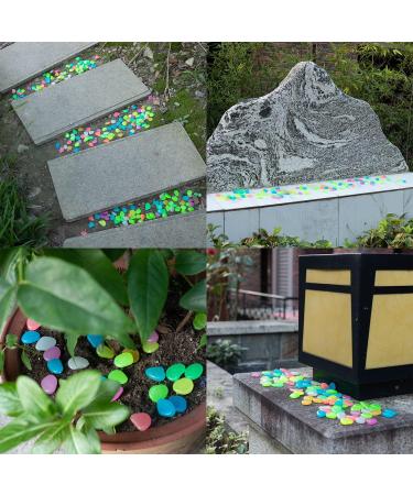 Halcyerdu 200 Bright Fluorescent Pebbles - Blue Night Light Stones for Aquarium & Garden Decoration - Buy Online on GoSupps.com