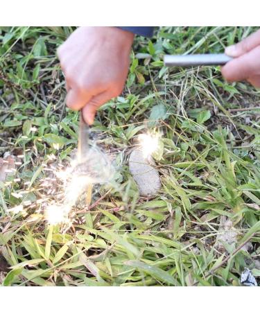 bayite Survival Ferro Rod Flint Fire Starter 3.14 Inch Pack of 3 with Keychain Ring - Buy Online on GoSupps.com