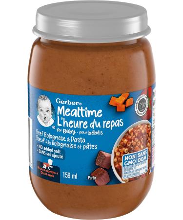 Gerber Mealtime Pur e Beef Bolognese and Pasta Jar 12x159ml - Buy Online on GoSupps.com