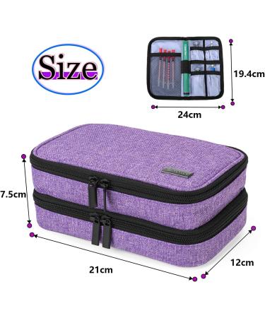 Yarwo Insulin Cooler Travel Case Double-Layer Diabetic Supplies Organizer - Purple | Includes 4 Ice Packs for Insulin Pens & Glucose Monitors | Large Size | Pack of 1 - Buy Online on GoSupps.com