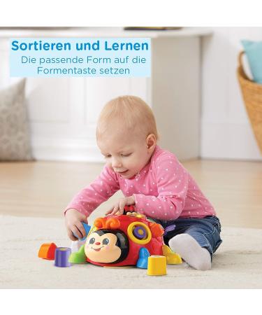VTECH Baby Happy Learning Beetle | Interactive Sorting Toy for Shapes Colors & Numbers | Ages 12-36 Months | Red - Buy Online on GoSupps.com