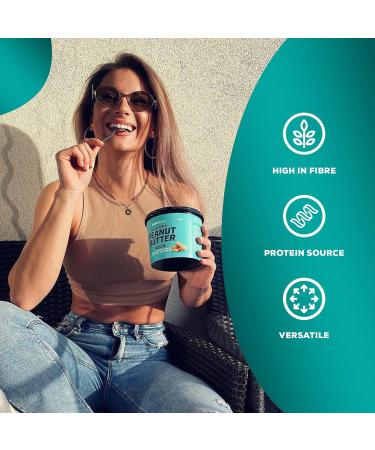 Biotechusa Peanut Butter | Natural Vegan Protein | Gluten-Free High-Fiber Palm Oil-Free | 1000g Smooth | International Shipping - Buy Online on GoSupps.com