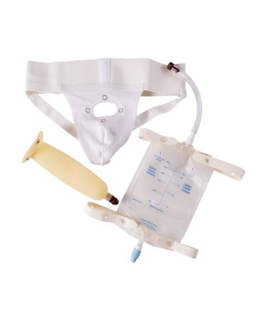 DMI Urinal for Men, Portable Urinal With Elastic Waistband And Urine Collection Bag or Leg, FSA and HSA Eligible, Holds Up To 20 Ounces Of Fluid, One Size Fits Most, Reusable And Washable