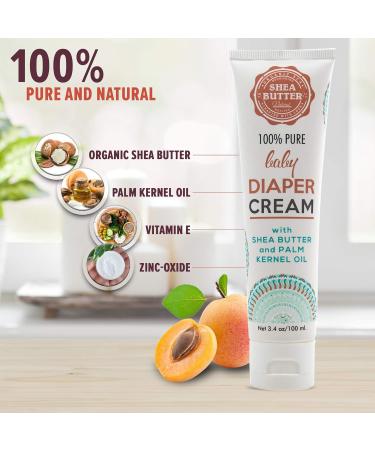 Organic SCA Baby Diaper Rash Cream | 100% Natural Nappy Rash Cream with Zinc and Vitamin E | 3.4 oz 100 ml - Buy Online on GoSupps.com