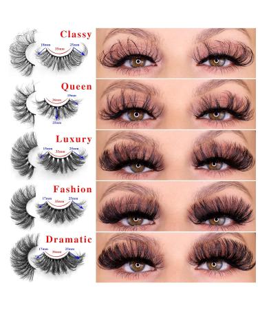 10 Styles IFLOVEDEKD 25mm Dramatic Fake Mink Fluffy Lashes - 10 Pairs - Buy Online on GoSupps.com