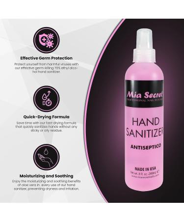 Mia Secret Professional Nail System Hand Sanitizer Antiseptic 8oz - Buy Online Now! - Buy Online on GoSupps.com