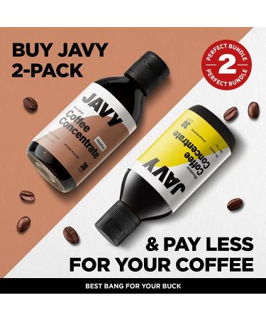 Javy Coffee Concentrate Bundle - Original + Mocha | Hot & Cold Brew Instant Coffee | 60X Caffeinated Shots - Medium Roast Arabica | Unsweetened & Sugar-Free | 2 Pack 12oz & 6oz - Buy Online on GoSupps.com