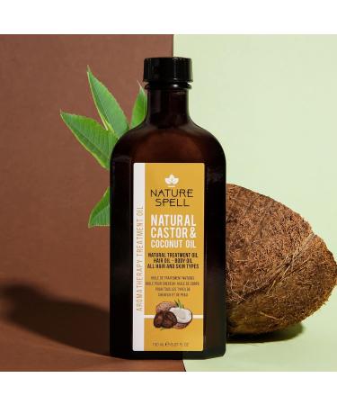 Nature Spell Castor and Coconut Oil for Hair & Body - 150 ml | Premium Natural Hair Care & Moisturizer - Buy Online on GoSupps.com