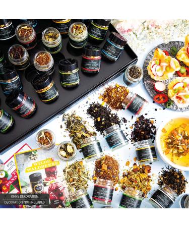 Hallingers Merry Christmas Tea Gift Set | 24 Vegan Varieties in Screw Glasses | Perfect for Advent Mother's Day & Father's Day | Unique Gift Ideas for All Occasions - Buy Online on GoSupps.com