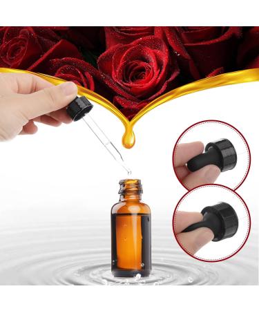 Amber Glass Bottles 30ml (1oz) with Glass Eye Dropper - 6 Pack for Essential Oils, Chemistry Lab, Colognes & Perfumes - Buy Online on GoSupps.com