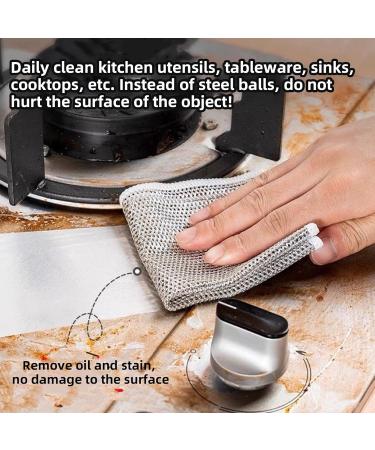 10Pcs Multipurpose Wire Dishwashing Rags for Wet and Dry Dish Cloths for Washing Up Reusable Dishwashing Kitchen Towels Lint Free Duster Cloth Non-Scratch Wire Dishcloth (Single Layer 10Pcs) - Buy Online on GoSupps.com