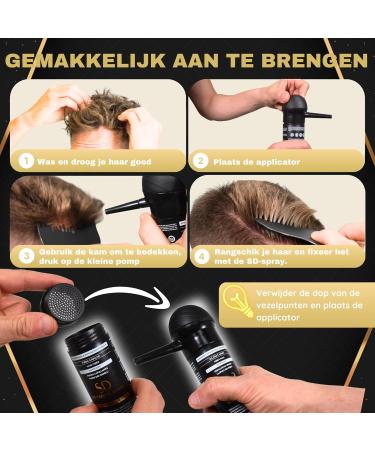 SD SALVATHOR DURAN Salvathor Duran Hair Fibers 25 g Pack 3 Units Hair Fiber + Applicator + Comb Brown - Buy Online on GoSupps.com