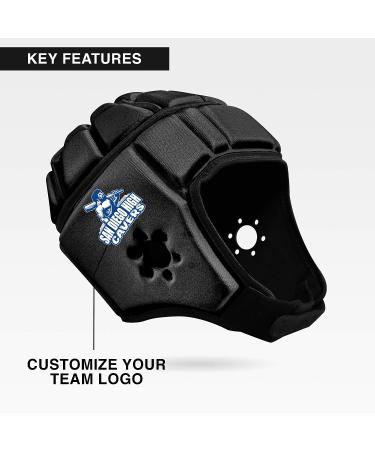 EliteTek Soft Padded Headgear - 7v7 Soft Shell - Rugby - Flag Football Helmet - Soccer Goalie - Youth & Adult Sizing Black Medium - Buy Online on GoSupps.com