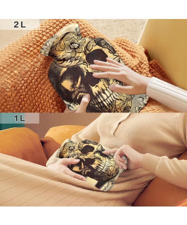 Buy Tattoo Hot Water Bottle with Cover - 1L Pain Relief Bag for Headaches & Neck | BPA Free International Shipping - Buy Online on GoSupps.com