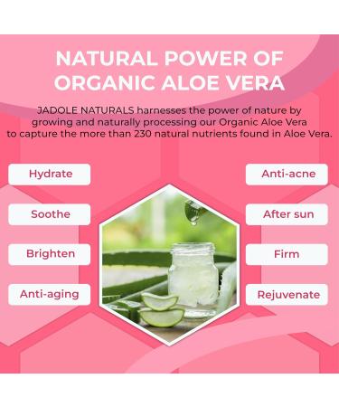 Buy Organic Aloe Vera Gel 8.4 oz - Perfect for Hair Face Dry Skin & Sunburn - International Shipping Available - Buy Online on GoSupps.com