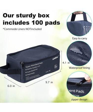 Lasyl Super Absorbent Commode Pads - 100 Count Wholesale Value Pack - Leak Proof Pad for Camping Portable Toilet Bags, Commodes, Bed Pan, Potty Chair - Buy Online on GoSupps.com