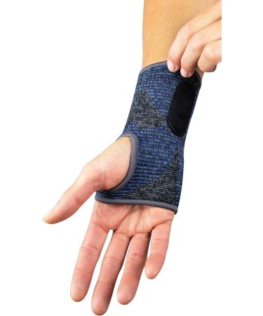MUELLER Sports Medicine Reversible 3-in-1 Wrist Brace with Splint - Unisex Adjustable Size Black/Blue | International Shipping Available - Buy Online on GoSupps.com