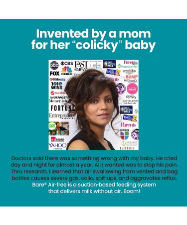 Bittylab Bare Air-Free 4oz Single - Anti-Reflux, Anti-Colic, Anti-Gas for 0-6 Months. Perfe-Latch for Breastfed Babies, Easy-Latch for Bottle-Fed. Includes Easy Instructions - 1 Count - Buy Online on GoSupps.com