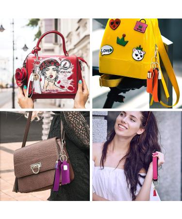 40 Pieces Lipstick & Lip Balm Holder Keychains with Metal Clip and Colorful Tassel Pendants - for Women & Girls - Buy Online on GoSupps.com