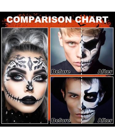 3-Piece Black & White Face Paint Set - Professional High Pigment Makeup for Halloween SFX & Cosplay - Body & Face Costume Accessory for Kids & Adults - Buy Online on GoSupps.com