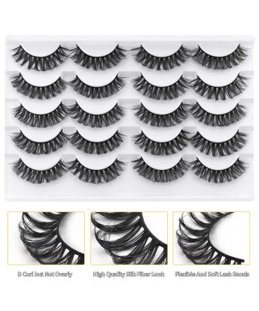 KOUSEI Russian-C False Eyelashes - 3D Volume Faux Mink, Dramatic & Fluffy - 10 Pairs - Buy Online on GoSupps.com