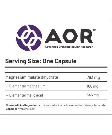 AOR Magnesium Malate Renew 120 CT - Premium Magnesium Supplement - Buy Online on GoSupps.com