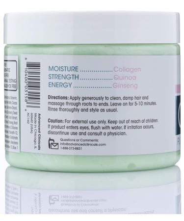 Advanced Clinicals Collagen Hair Mask Treatment - Fortifying Protein Conditioner for Color Treated Hair - 12 Fl Oz (2-Pack) - Buy Online on GoSupps.com