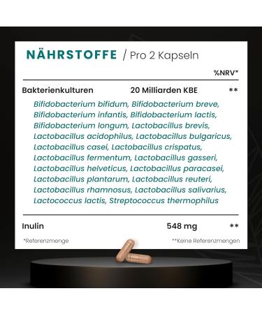 Cyb | Probio Complete Cultures Complex - 20 Billion KBE Lactobacilli & Bifidobacteria - Inulin - 180 Vegan Capsules - Health Supplement - 3-Month Supply - Buy Online on GoSupps.com