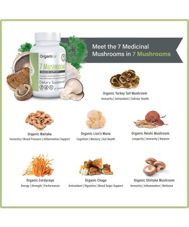 Organixx 7 Mushroom Organic Mushroom Supplement (60 Vegetarian Capsule) & Joint & Muscle Care (60 Capsules) - Buy Online on GoSupps.com